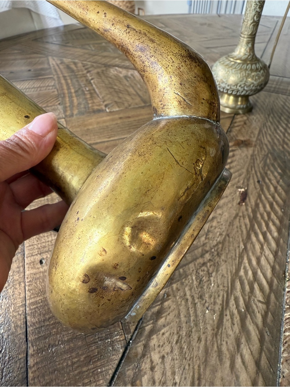 Vintage brass pitcher / vase - Picture 5 of 8